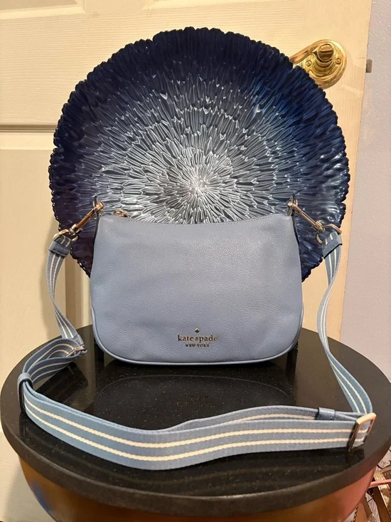 Kate Spade Light/Sky Blue Rosie Thick Strap Crossbody Purse - Picture 2 of 8